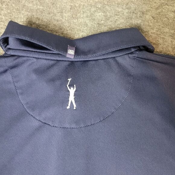 Mizzen+Main Golf Polo Shirt Mens Size M Navy Blue Performance Stretch - Picture 3 of 12